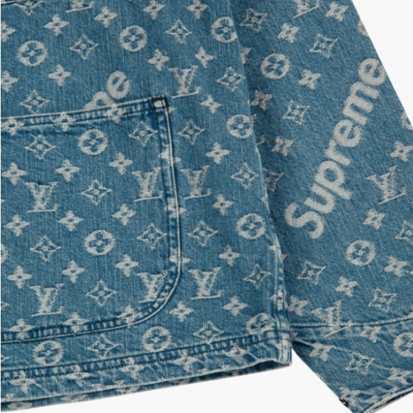 📌  Louis Vuitton Supreme Denim Monogram Jacket - Picture 2 of 4